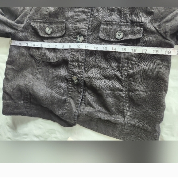 Marvin Rechards 💯 Linin Women's Cropped Black Blazer. Size L - Picture 10 of 11